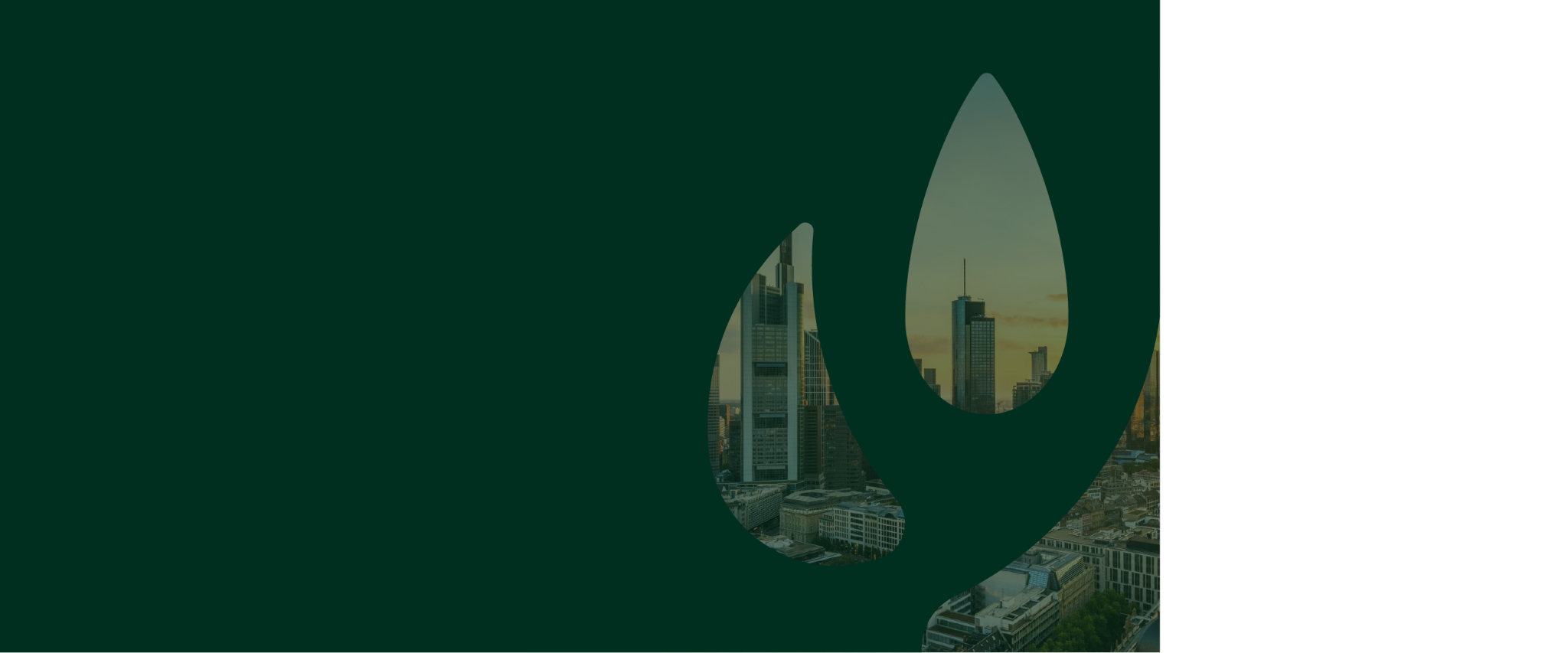Skyline mit cosy.green Blatt-Overlay